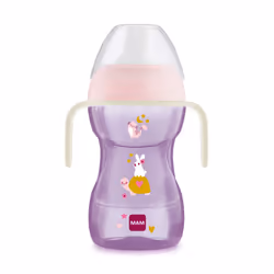 Fun to Drink Cup & Glow Handles, Baby Bottle with Handles, Spill-Free Sippy Cup, Transition Drink Bottle for Babies and Toddl ...