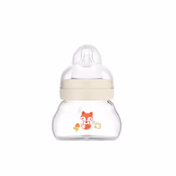MAM Bottle Feel Good, Extra-Small Glass Baby Bottle with MAM Teat, Heat-Resistant Glass Baby Bottle for Newborns, Unisex, 1 x ...