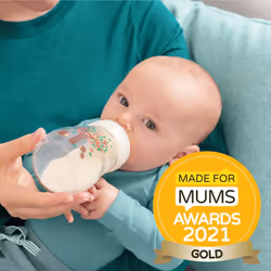MAM Bottle Feel Good, Extra-Small Glass Baby Bottle with MAM Teat, Heat-Resistant Glass Baby Bottle for Newborns, Unisex, 1 x 90 ml
