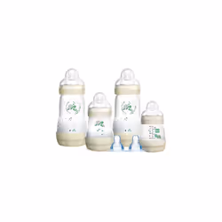 MAM Bottles Baby's First Bottle Set, Newborn Baby Bottles Set with 2 Fast Flow Teats, Anti-Colic Bottles for Newborn Babies, ...
