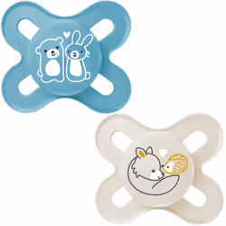 Start Pure Soother 0-2 Months (Set of 2), Baby Soother Made from Sustainable and Bio-Renewable Material, SkinSoft Silicone Te ...