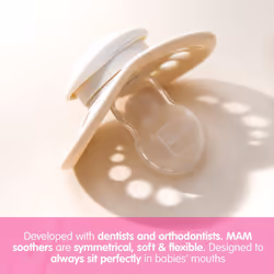 Start Pure Soother 0-2 Months (Set of 2), Baby Soother Made from Sustainable and Bio-Renewable Material, SkinSoft Silicone Teat, with MAM Soother Case