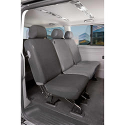 WALSER 10519 Seat cover anthracite Polyester Rear