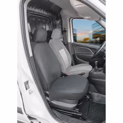 Seat cover; WALSER; grey Polyester Front; for FIAT