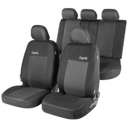 WALSER ZIPP IT Premium 11850 Seat cover black/grey Patterned Polyester Front and Rear VOLKSWAGEN: Golf 7, Polo V Hatchback, GOLF 6, NISSAN: Qashqai 2
