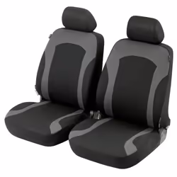 Seat cover; WALSER; Corso ZIPP IT; silver, black Polyester Front; for VOLKSWAGEN, FORD, NISSAN, SKODA, AUDI