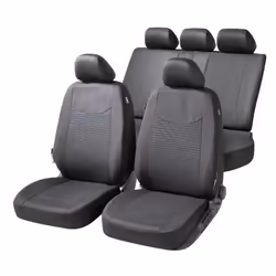 Seat cover; WALSER; Speedway ZIPP IT Premium; black Polyester Front and Rear; for VOLKSWAGEN, FORD, NISSAN, SEAT, CITROËN