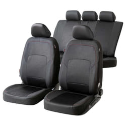 WALSER Logan ZIPP IT Premium 11861 Seat cover red/black Polyester Front and Rear VOLKSWAGEN: Golf 7, Polo V Hatchback, GOLF 6