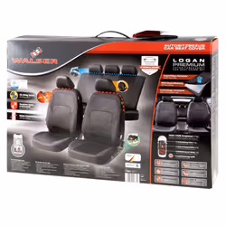 WALSER Logan ZIPP IT Premium 11861 Seat cover red/black Polyester Front and Rear VOLKSWAGEN: Golf 7, Polo V Hatchback, GOLF 6