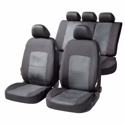 Seat cover; WALSER; Ellington ZIPP IT Premium; black/grey Polyester Front and Rear; for VOLKSWAGEN, FORD, NISSAN, SEAT, CITRO ...