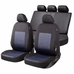 Seat cover; WALSER; Avignon ZIPP IT Premium; Blue/black Polyester Front and Rear; for VOLKSWAGEN, FORD, NISSAN, SEAT, CITROËN