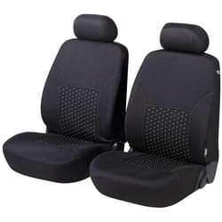 WALSER DotSpot 11938 Seat cover black/grey Polyester Front VOLKSWAGEN: Polo V Hatchback, Golf 7, GOLF 6, NISSAN: Qashqai 2, AUDI: A1 Sportback