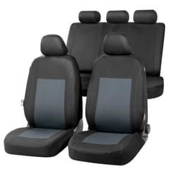 WALSER 13306 Seat cover black/grey Polyester Front and Rear VOLKSWAGEN: Golf 7, Polo V Hatchback, GOLF 6, FORD: Focus Mk4 Hatchback, FIESTA 5