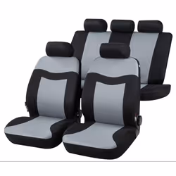 Seat cover; WALSER; Rockford; black/grey Polyester Front and Rear; for VOLKSWAGEN, NISSAN, FORD, SEAT, RENAULT