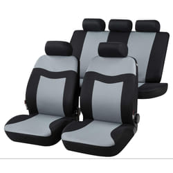WALSER Rockford 13414 Seat cover black/grey Polyester Front and Rear VOLKSWAGEN: Golf 4, Golf 7, Polo V Hatchback, NISSAN: Qashqai 2, FORD: FIESTA 6