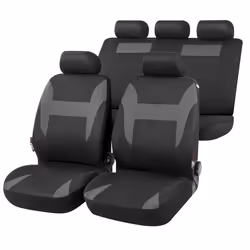 Seat cover; WALSER; Nampa; black/grey Polyester Front and Rear; for VOLKSWAGEN, NISSAN, SEAT, FORD, RENAULT