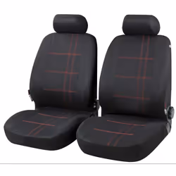Seat cover; WALSER; Nashville; black, red Polyester Front; for VOLKSWAGEN, NISSAN, AUDI, RENAULT, FORD