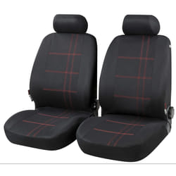 WALSER Nashville 13424 Seat cover black, red Polyester Front VOLKSWAGEN: Transporter 4, Golf 7, Polo V Hatchback, NISSAN: Qashqai 2