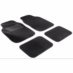 Floor mat set; WALSER; Textile Front and Rear 4 black Universal fit 67.5 x 43.5, 29.5 x 43.5, 32 x 43.5