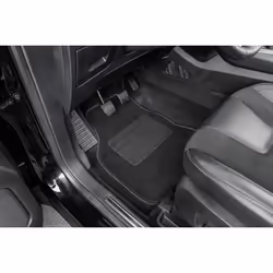 WALSER 14705 Floor mat set Textile Front and Rear 4 black Universal fit 67.5 x 43.5, 29.5 x 43.5, 32 x 43.5
