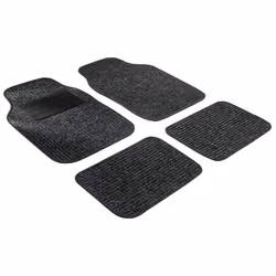 Floor mat set; WALSER; PP (Polypropylene) Front and Rear 4 black Universal fit 67 x 30, 45 x 30, 33 x 45