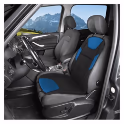 WALSER 17559 Seat cover black/blue Polyester, PP (Polypropylene) VOLKSWAGEN: Golf 7, Polo V Hatchback, GOLF 6, FORD: Focus Mk4 Hatchback, FIESTA 5
