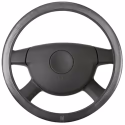 Steering wheel cover; WALSER; black Synthetic leather