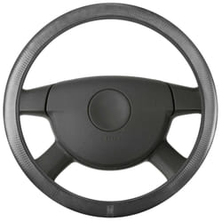 WALSER 18533 Steering wheel cover black Synthetic leather