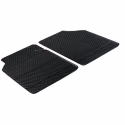 Floor mat set; WALSER; Robust; Rubber Front 2 black Universal fit 66 x 44