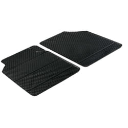 WALSER Robust 28019 Floor mat set Rubber Front 2 black Universal fit 66 x 44