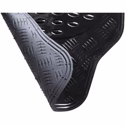 WALSER Metallic 28035 Floor mat set Rubber Front and Rear 4 black Universal fit 70.5 x 49, 42.5 x 48