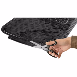 WALSER Metallic 28035 Floor mat set Rubber Front and Rear 4 black Universal fit 70.5 x 49, 42.5 x 48