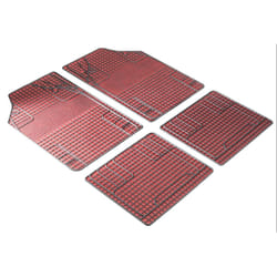 WALSER New Style 28055 Floor mat set PVC Front and Rear 4 black, red Universal fit
