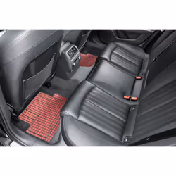 WALSER New Style 28055 Floor mat set PVC Front and Rear 4 black, red Universal fit