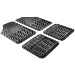 WALSER 28058 Floor mat set Rubber Front and Rear 4 black Universal fit