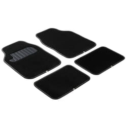 WALSER The Color 29012 Floor mat set PP (Polypropylene), Polyester Front and Rear 4 black, white Universal fit 68 x 44, 33 x 44