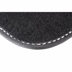WALSER The Color 29012 Floor mat set PP (Polypropylene), Polyester Front and Rear 4 black, white Universal fit 68 x 44, 33 x 44
