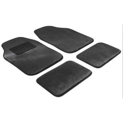 WALSER Washer 29045 Floor mat set Velor 8 mm Textile Front and Rear 4 black Universal fit