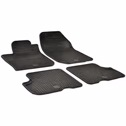 Floor mat set; WALSER; Dacia; Rubber Front and Rear 4 black Tailored; for DACIA
