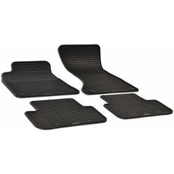 WALSER 50309 Floor mat set Rubber Front and Rear 4 black Tailored AUDI: A5 B8 Sportback, A5 B9 Sportback