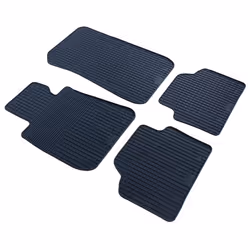 Floor mat set; WALSER; Rubber Front and Rear 4 black Tailored; for BMW