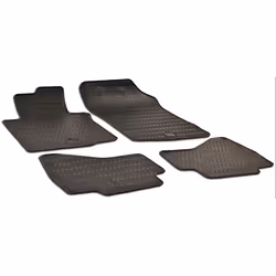 Floor mat set; WALSER; Rubber Front and Rear 4 black Tailored; for TOYOTA, CITROËN, PEUGEOT