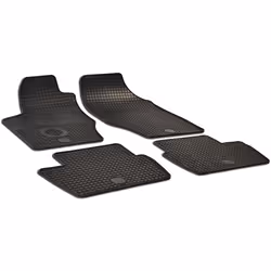 Floor mat set; WALSER; Rubber Front and Rear 4 black Tailored; for CITROËN, PEUGEOT