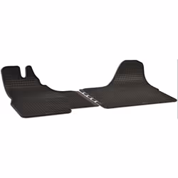 Floor mat set; WALSER; Rubber Front 2 black Tailored; for IVECO