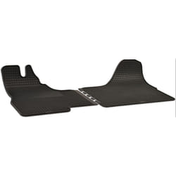 WALSER 50365 Floor mat set Rubber Front 2 black Tailored