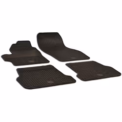 Floor mat set; WALSER; Rubber Front and Rear 4 black Tailored; for MAZDA