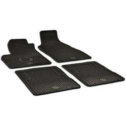 WALSER 50433 Floor mat set Rubber Front and Rear 4 black Tailored