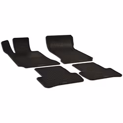 Floor mat set; WALSER; Rubber Front and Rear 4 black Tailored; for MERCEDES-BENZ