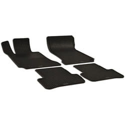 WALSER 50464 Floor mat set Rubber Front and Rear 4 black Tailored MERCEDES-BENZ: C-Class Saloon, GLC Off-Road, C-Class Convertible