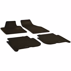 Floor mat set; WALSER; Rubber Front and Rear 4 black Tailored; for VOLKSWAGEN, VW